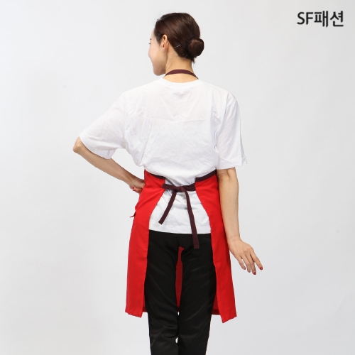 가벼운 목걸이형 앞치마 가정식 음식점 주방 식당 서빙 카페