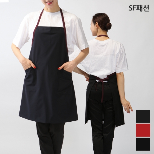 가벼운 목걸이형 앞치마 가정식 음식점 주방 식당 서빙 카페