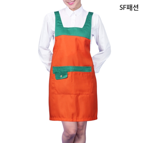 겹주머니 앞치마 H형 유니폼 식당 서빙 가정 카페