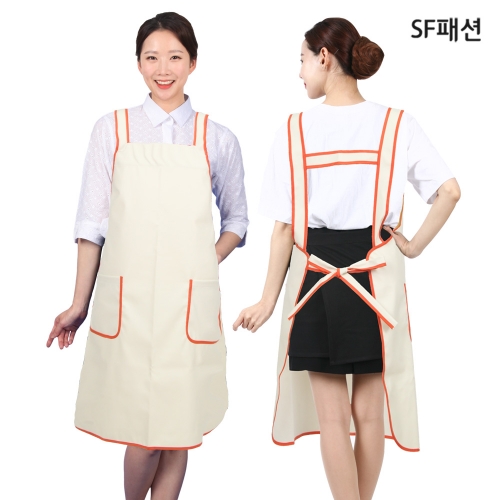 파이핑 단면 방수 앞치마 PU 주방 위생 수산 식당 11컬러