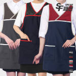 브이넥 망사 원피스 앞치마 여름 요양보호사 식당 단체 생활방수