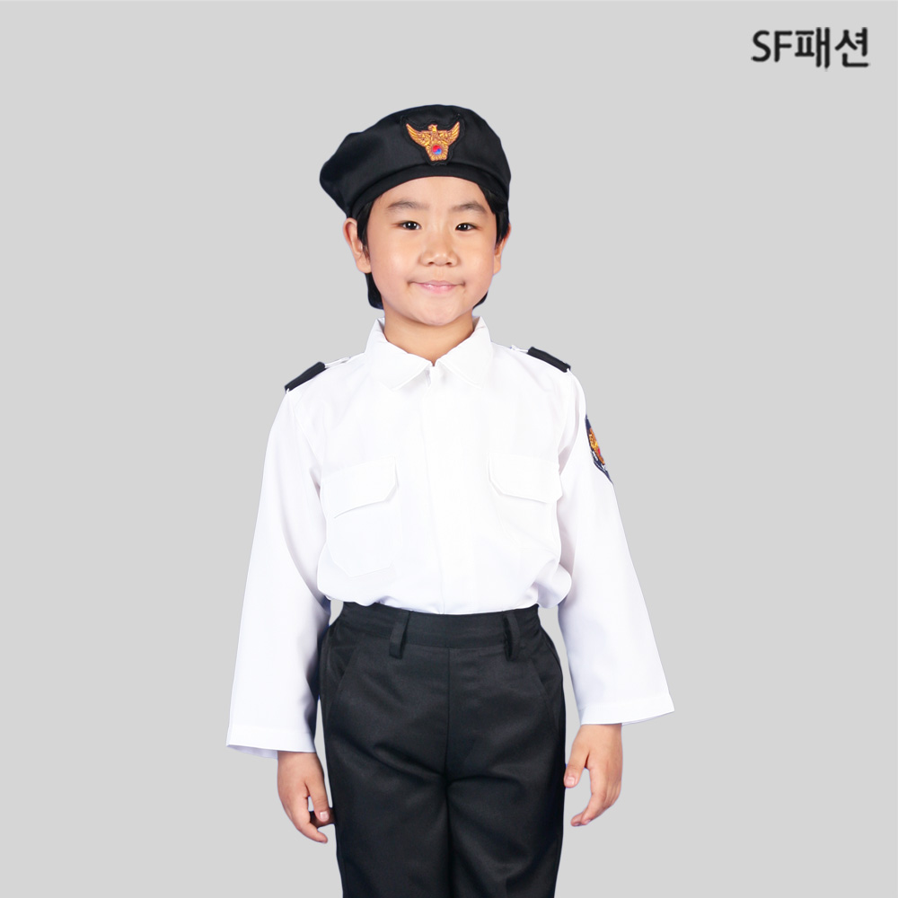 아동 경찰관 상의 경찰 직업 체험 역할 놀이 옷
