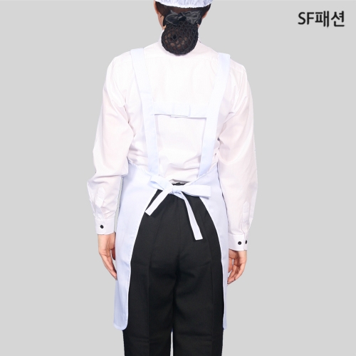 H형 배식 앞치마 유니폼 식당 조리 공장 급식 위생
