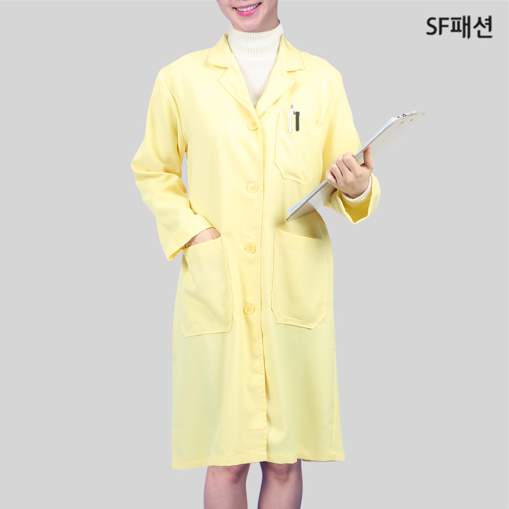 폴리 긴팔 여의사가운 유니폼 병원 의사옷 근무복