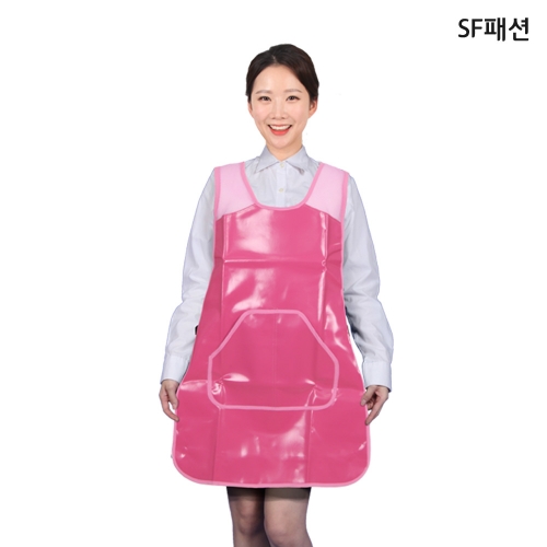편리한 핑크 컬러 버클형 망사 방수 앞치마 미용 유니폼 가운