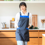 생활방수 H형 배색 앞치마 카페 식당 단체 자수 로고