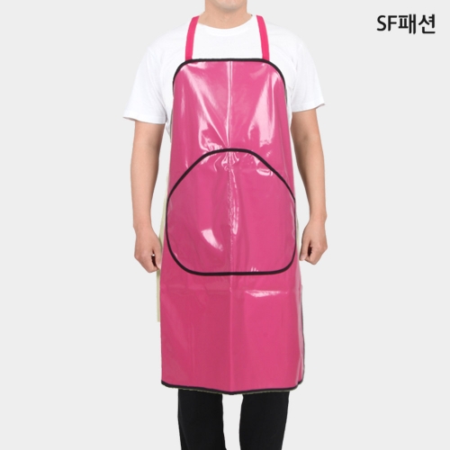 핑크톤 목걸이형 큰 주머니 생활 방수 앞치마