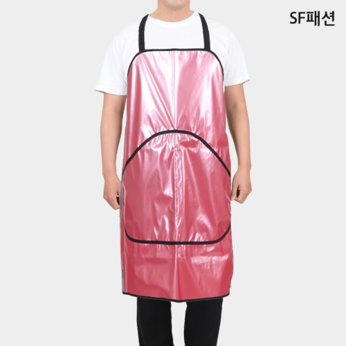 핑크톤 목걸이형 큰 주머니 생활 방수 앞치마