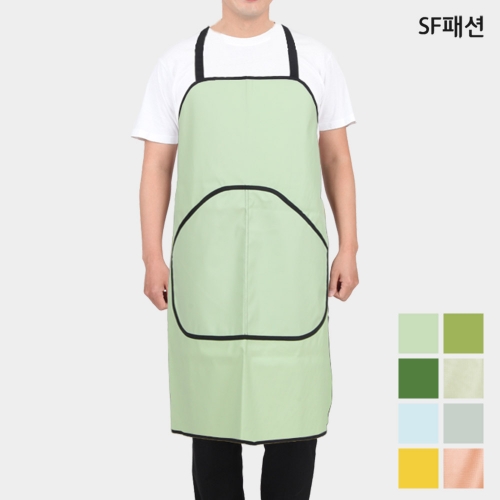 파스텔 목걸이형 큰 주머니 생활 방수 앞치마