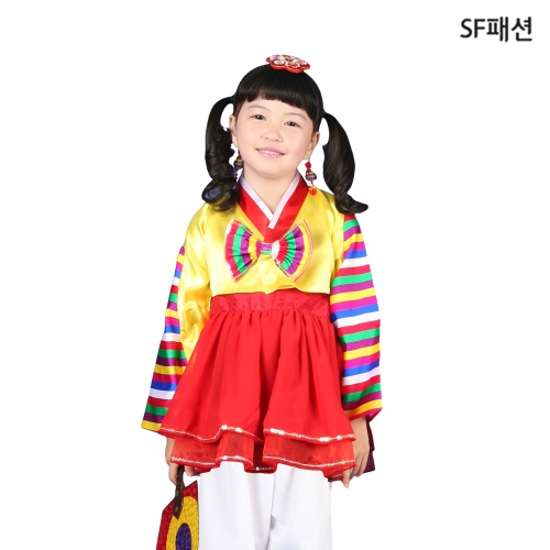 여아 아동 색동 한복 세트 역할복 직업체험 단체복 코스튬 테마복 할로윈