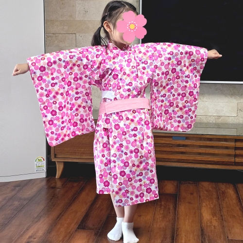 아동 꽃패턴 기모노 역할놀이 어린이집 유치원 역할복 직업체험 코스튬 테마복