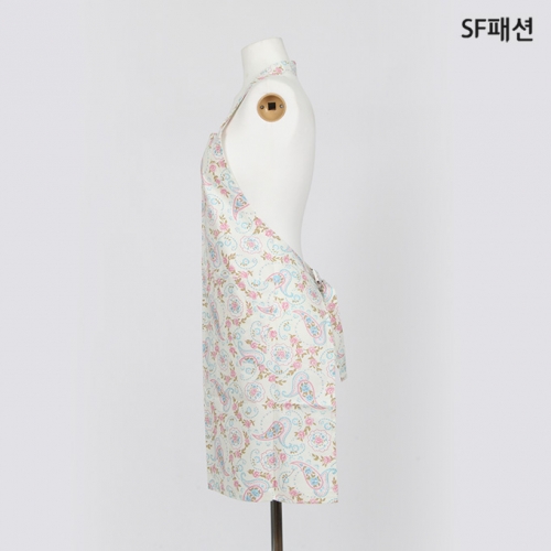 꽃무늬 앞치마 목걸이형 신혼 집들이 선물용