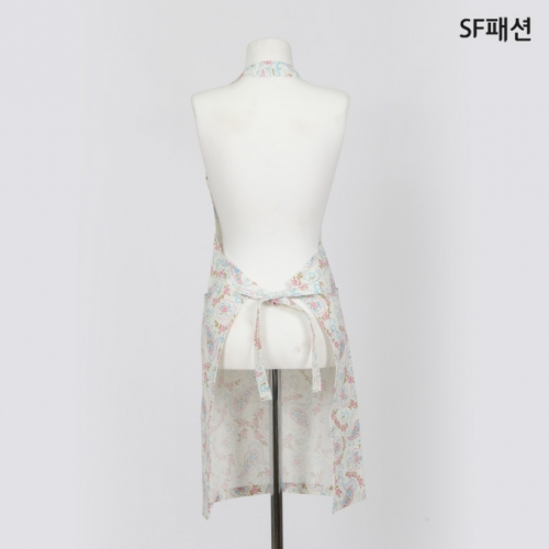 꽃무늬 앞치마 목걸이형 신혼 집들이 선물용