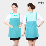 얇은 스판 민트 탑메쉬 앞치마 망사 유니폼 가운