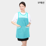 얇은 스판 민트 탑메쉬 앞치마 망사 유니폼 가운