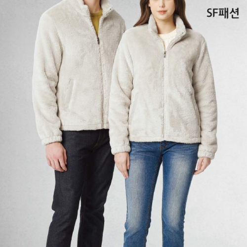후면 기모 본딩 보아퍼 집업 점퍼