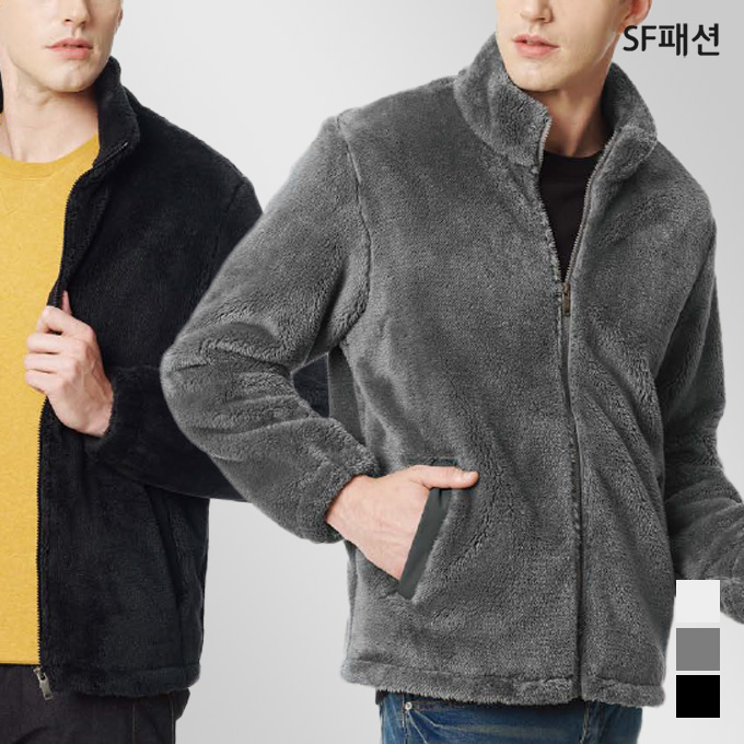 후면 기모 본딩 보아퍼 집업 점퍼