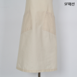 코튼 베이지 앞치마 목걸이형 유니폼