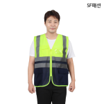 안전 골든룰 준수 망사 조끼 건설 도로 건축 야간 작업 반사띠