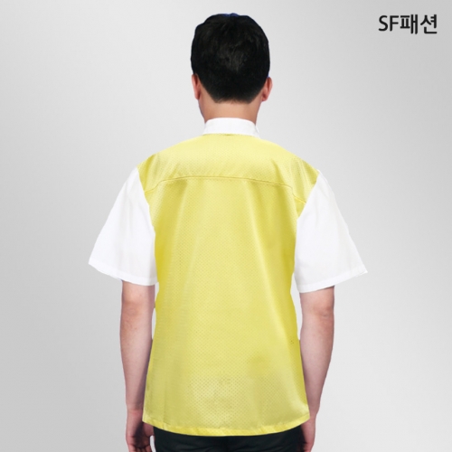 남성 등망사 반팔 위생복 조리복 통풍 당일 자수 인쇄