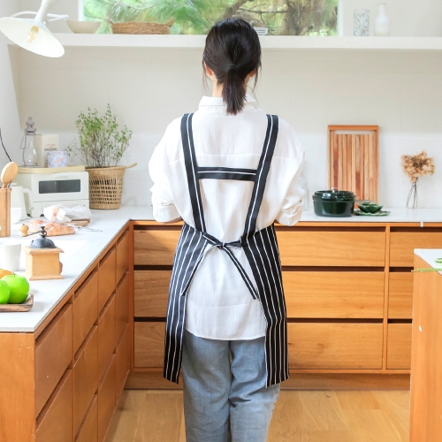 카페 쉐프 주방 스트라이프 앞트임 앞치마 남녀공용 당일