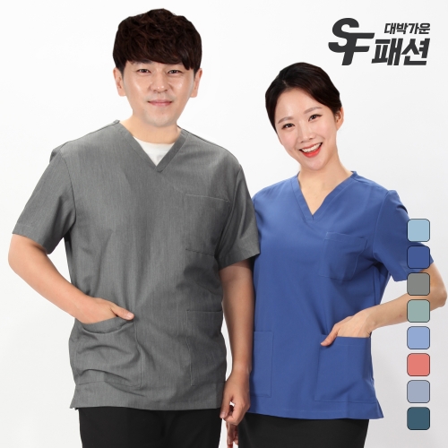 병원 유니폼 위생 간호사복 브이넥 반팔 근무복 고퀄리티 수술복