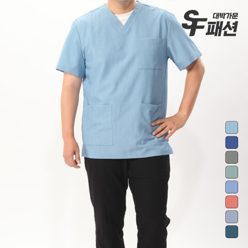 병원 유니폼 위생 간호사복 브이넥 반팔 근무복 고퀄리티 수술복