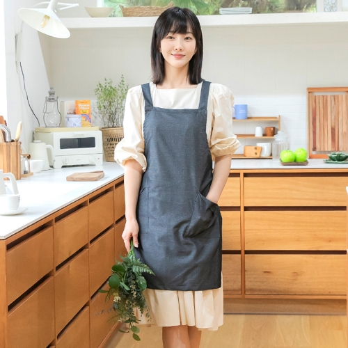 앞치마 카페 어린이집 요양원 요양사 식당 주방 업소 단체 무지 X형 생활방수 15컬러