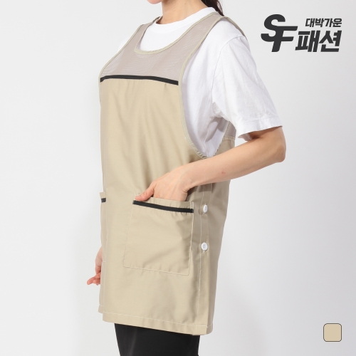 여름 경량 가벼운 메쉬 원피스형 앞치마 요양보호사 복지센터