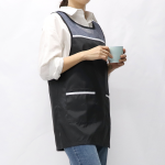 어깨 메쉬 가벼운 원피스형 앞치마 유니폼 단체 자수