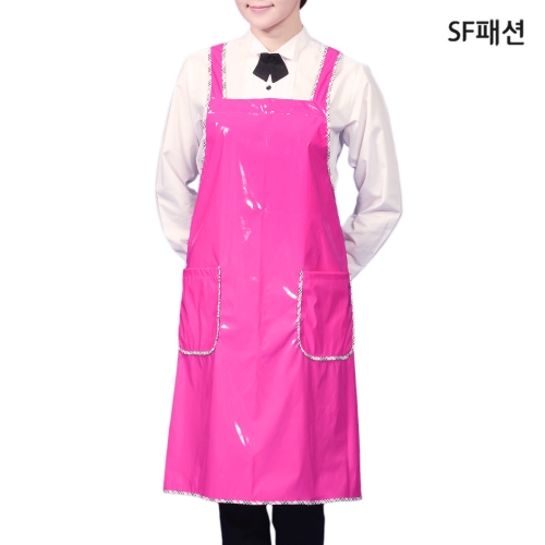 파이핑 단면 방수 앞치마 PU 주방 위생 수산 11컬러