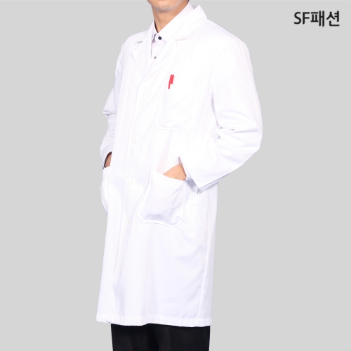 폴리마뜨 남 의사 가운 긴팔 실험복 연구원 병원 실습