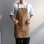 카페 앞치마 남녀공용 캔버스 X형 바리스타 주방 공방 미용 다용도