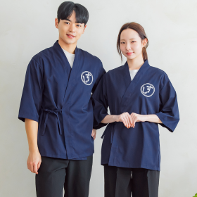 일식복 7부 남녀공용 일식집 유니폼 일식가운