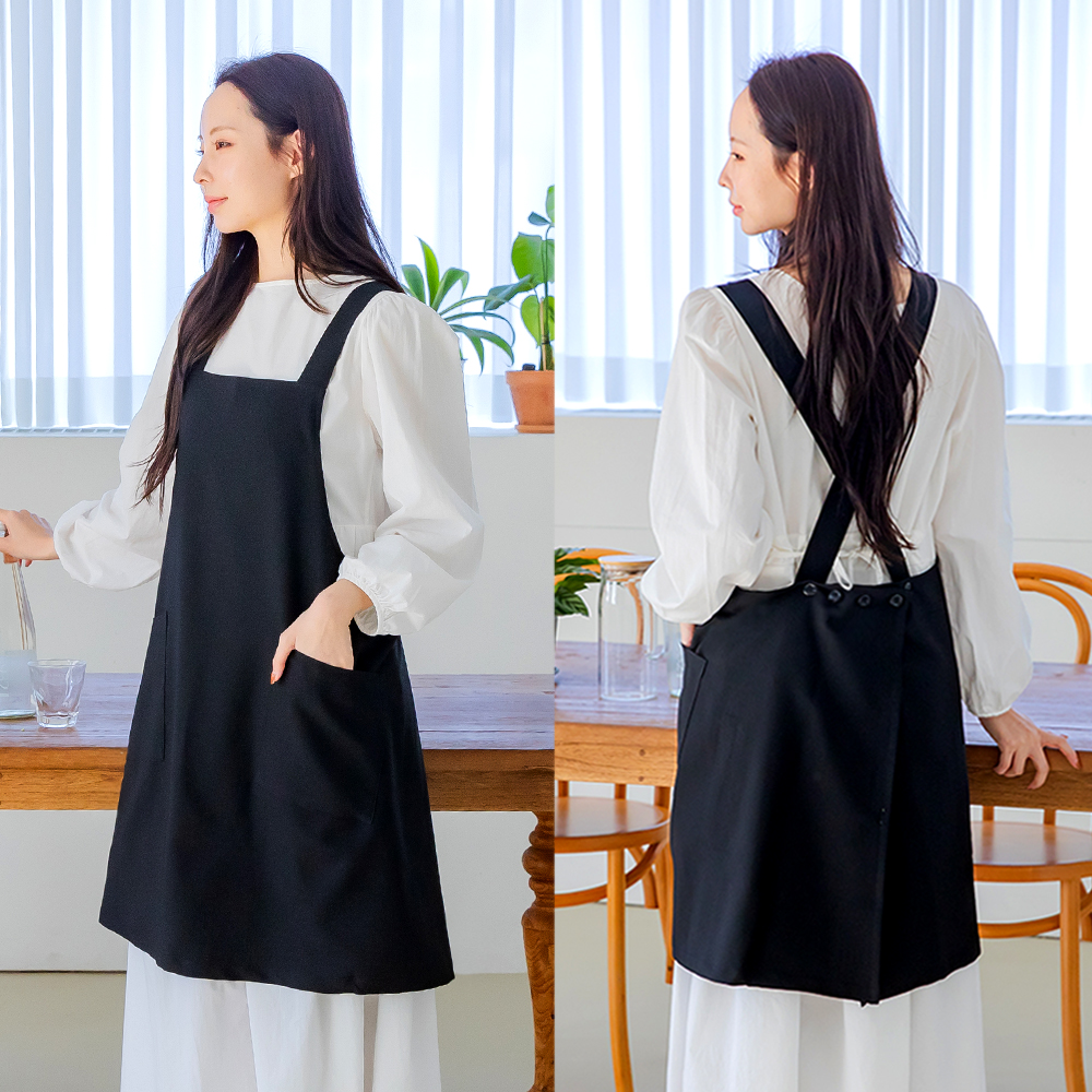 앞치마 엉덩이 가리는 X형 요양보호사 식당 카페