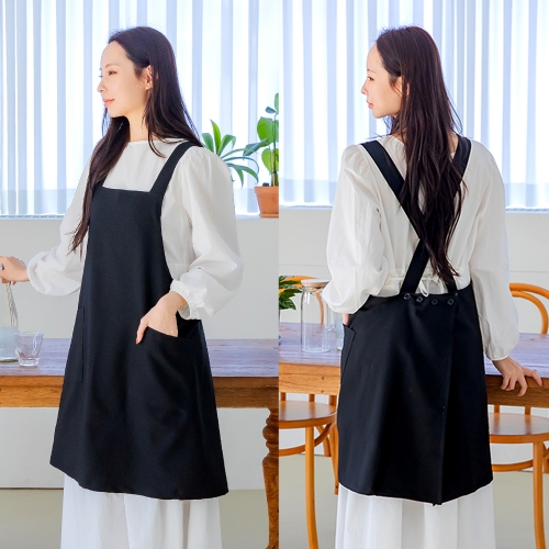 앞치마 엉덩이 가리는 X형 요양보호사 식당 카페