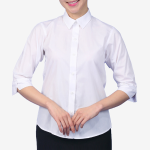 여성 셔츠 7부 스판 무지 유니폼 데일리 셔츠 홀서빙복 3컬러