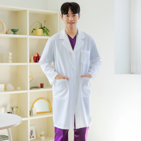 의사가운 남자 얇은 롱가운 약사 실습가운 병원 유니폼 영양사 실험복 30수
