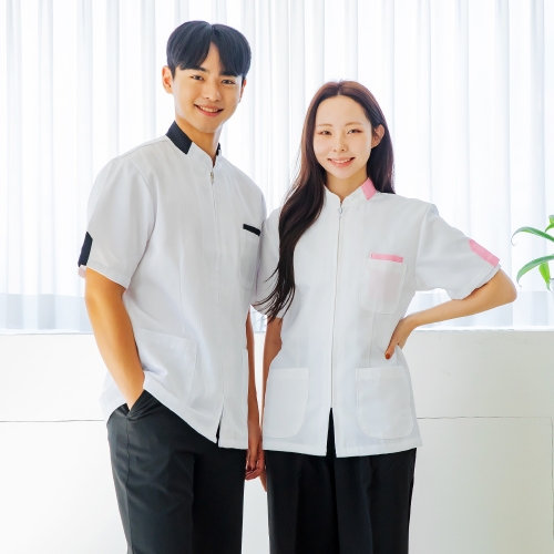 남자 의사가운 자켓 반팔 병원 유니폼 간호복 병원복 단체