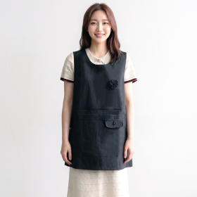 원피스 앞치마 주머니 요양보호사 요양원 주방 식당 어린이집 블랙