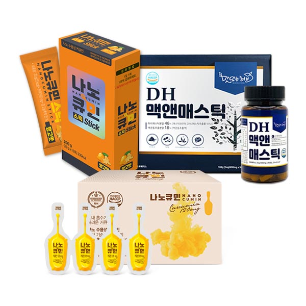 [위건강 2개월 패키지] DH맥앤매스틱 600mg (1box) + 나노큐민 액상 32개입 + 나노큐민 젤리 30개입