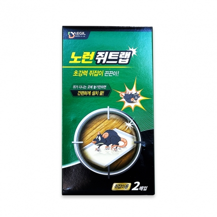 노런 쥐트랩 플라스틱형 쥐퇴치 덫 끈끈이 쥐방역 제품