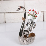 (홈아트) 스푼 포크 홀더-백조