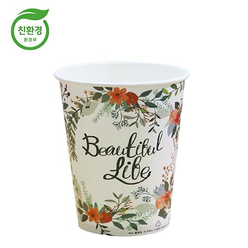 (친환경 종이컵) 300ml (10온스)-플라워 1000개/1박스
