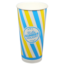 (아이스종이컵) 650ml (22온스) 음료컵 1000개(양면코팅)- 스트라이프