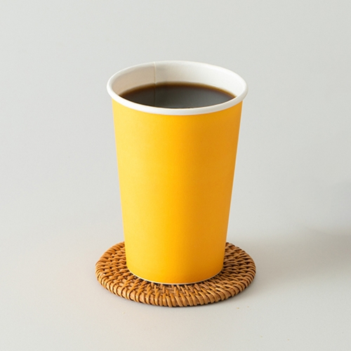 (컬러 종이컵) 380ml (13온스) 컬러컵-옐로우 1000개/1박스