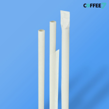 (종이빨대)개별포장-화이트 일자 7/25cm (3,000개)