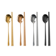 (홈아트)스텐티타늄 수저세트2인(블랙)