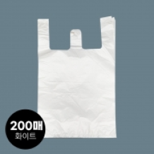 (소분200매-비닐봉투)마트용손잡이 3호-특대 화이트