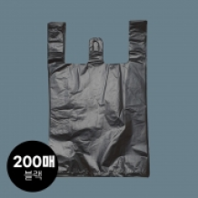 (소분200매-비닐봉투)마트용손잡이 3호-특대 블랙